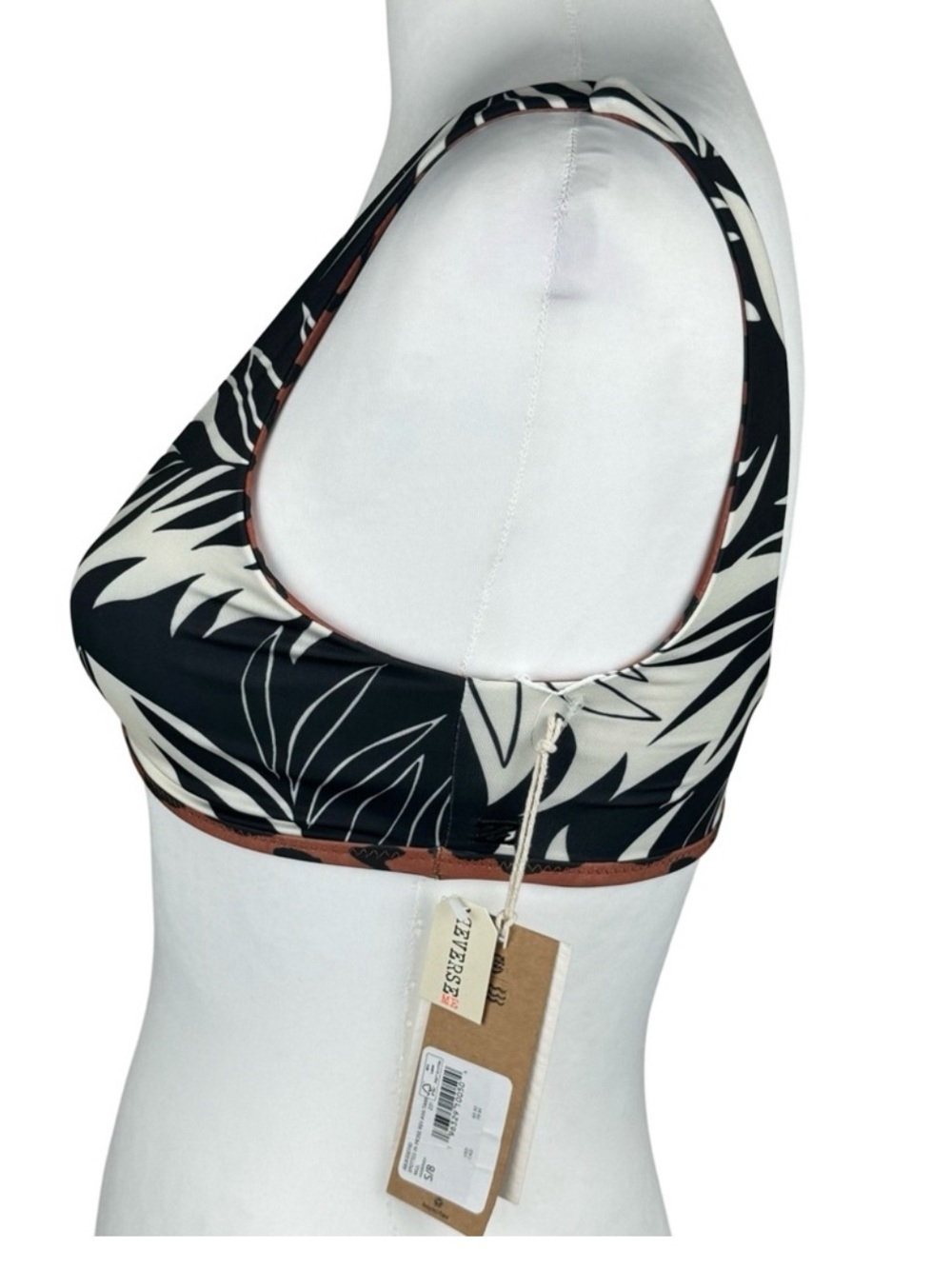 NWT Billabong Spotted N Paradise Reversible Ava Tank Bikini Top Leopard Tropical - Picture 5 of 15